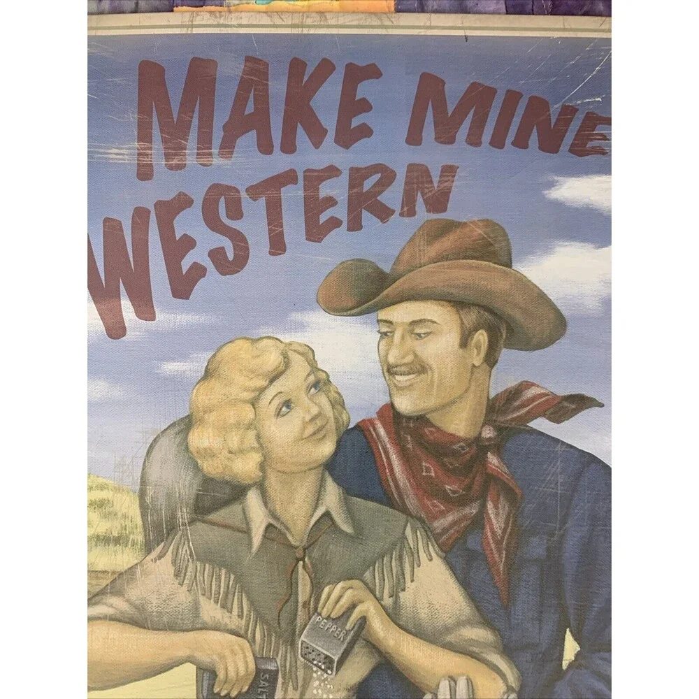 Make Mine Western 16x10 Rustic Retro Metal Signs